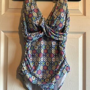 Geometric Multicolor One Piece Swimsuit